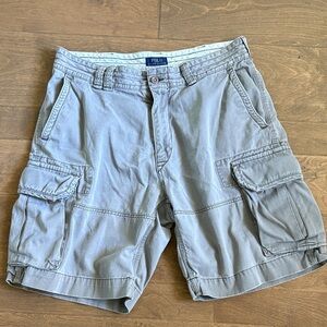 Polo Ralph Lauren Cargo Shorts Men’s Size 36 Gray Cotton